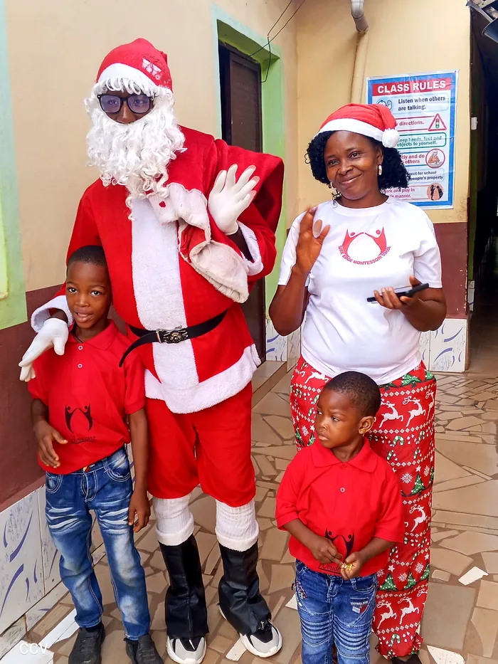 Pupils at an end-of-term festive celebration